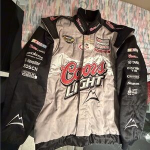 Chase Authentics Coors Light Silver and Black Racing Jacket